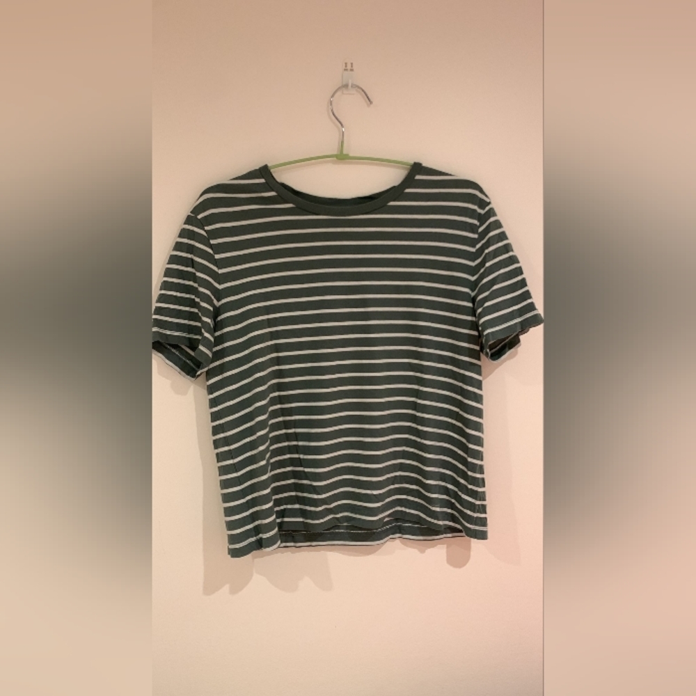 Aritzia stripped blouse - Green&White